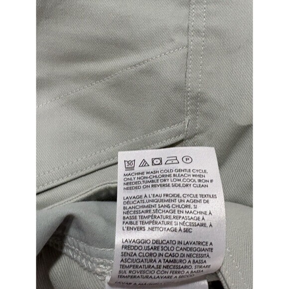 Club Monaco Women's Size 4 Mint Green High Rise Ankle Pant Cotton Stretch Button - Picture 11 of 12